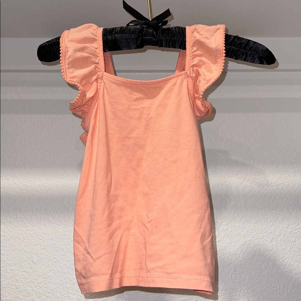 Janie and Jack Pink Ruffle Sleeve Top